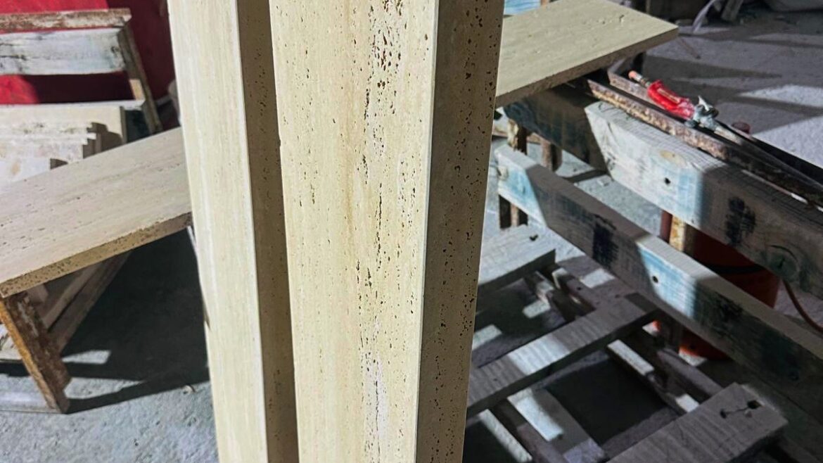 travertine-creme-stairs-mitered-edge