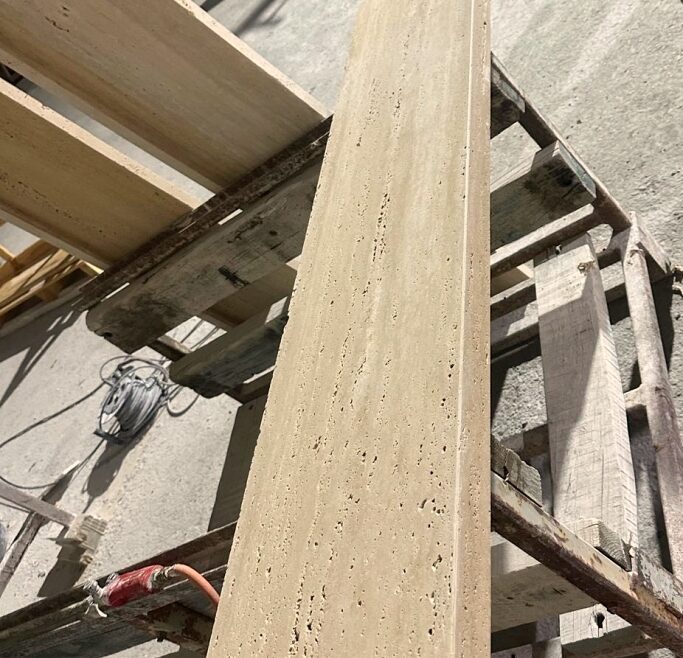travertine-creme-stairs-mitered-edge
