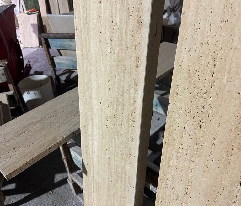 travertine-creme-stairs-mitered-edge