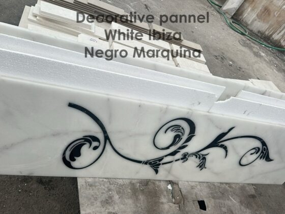 white-marble-waterjet-decorative-panel