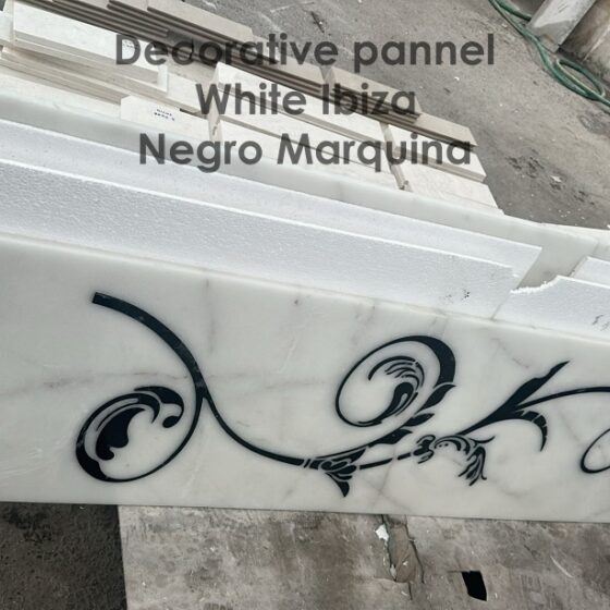 white-marble-waterjet-decorative-panel