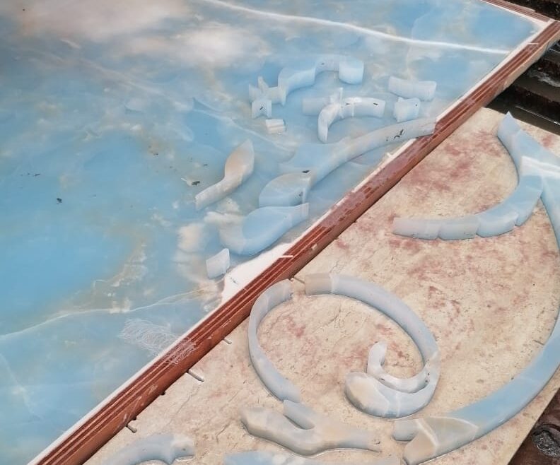 white-marble-waterjet-decorative-panel