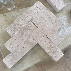 travertine-cobblestone-herringbone-pattern